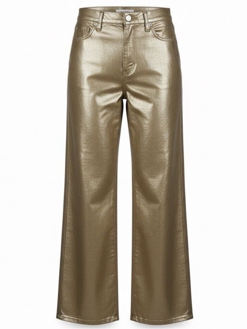 Metallic Straight Leg Jeans